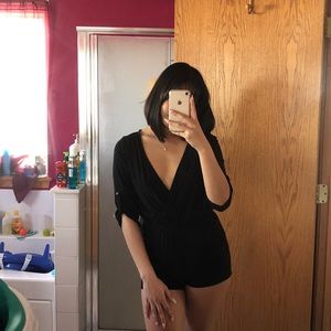 Simple Mini Black Romper